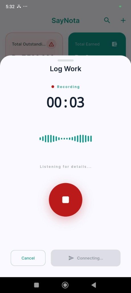 Voice Log Recording Sheet